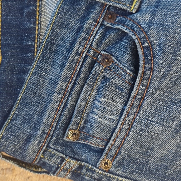 Lucky Brand 10/30 Sweet N Low Semi-Distressed Bootcut Denim Blue Jeans Faded - Picture 3 of 16